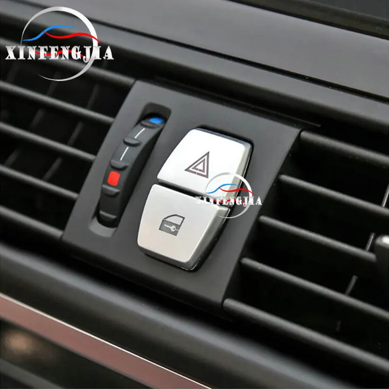 Хромированная накладка на кнопку безопасности для BMW 5 6 7 Series F10 F11 F07 X3 F25 2x|Лепнина