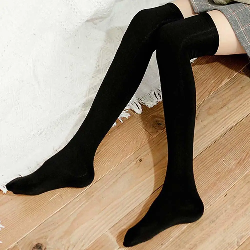 Толстые теплые длинные носки зимние женские чулки эластичные высокие для снега