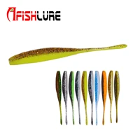 afishlure swing grub worm soft worm lure 100mm 3 7g 6pcs a bag soft fishing lure bass perche bait