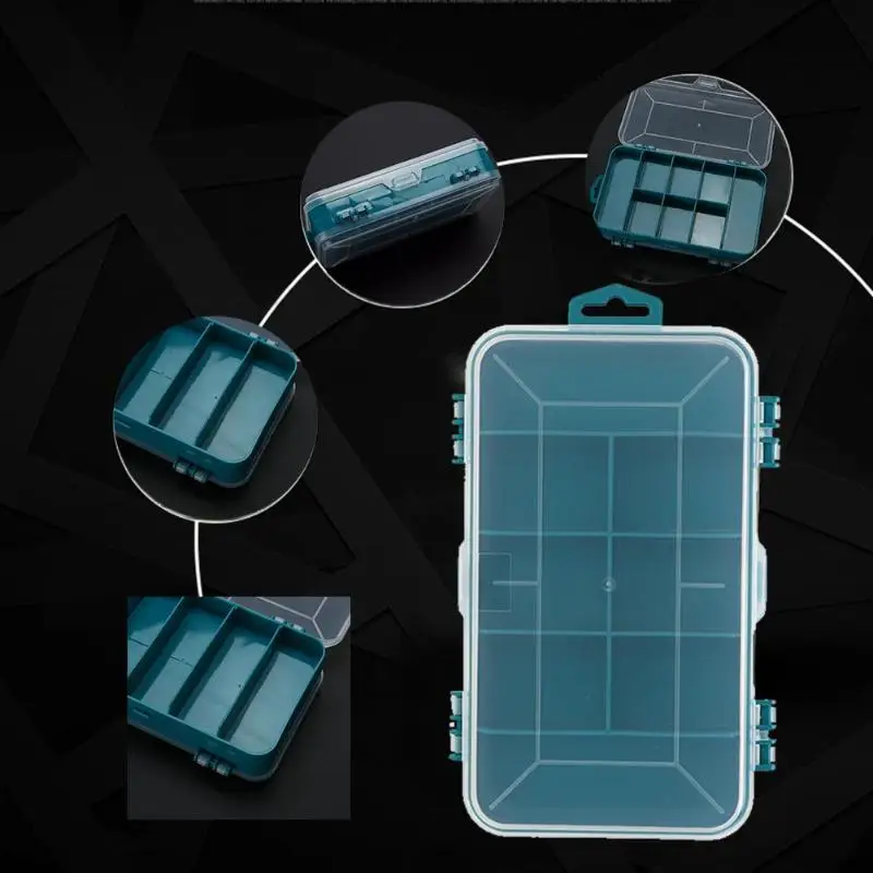 Пластиковый Чехол для инструментов двухсторонний зеленый ящик хранения мелких