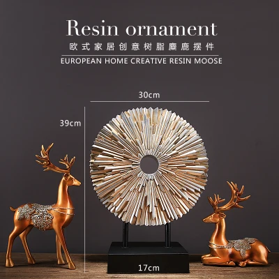

elk furnishing resin Home decoration creative office living room TV cabinet display artware resin modern gift horse decoration