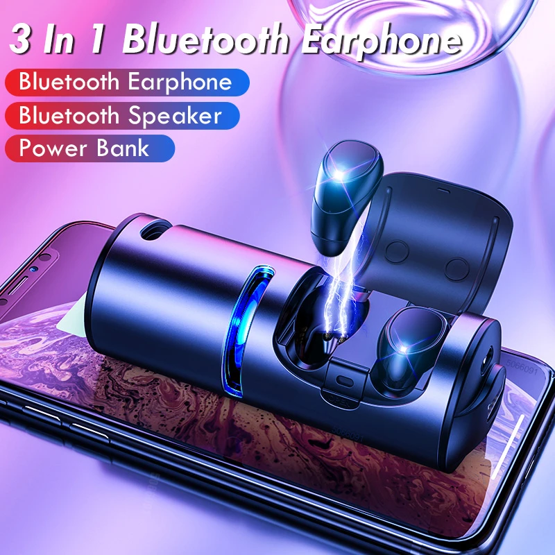 3 в 1 Bluetooth 5 0 наушники с микрофоном 1200 мАч|Наушники и гарнитуры| |