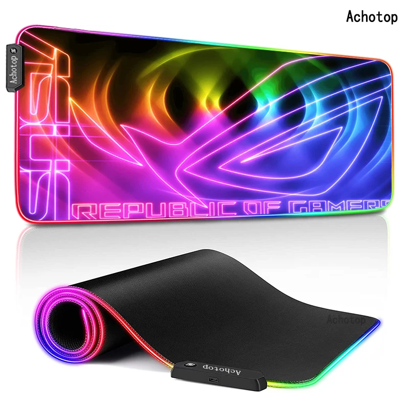 

900x400mm RGB Mousepad Mat for Mouse Gamer Gaming Mouse Pad LED Large Computer Keyboard Mouse Mats Desk Mats for PC Deskpad ASUS