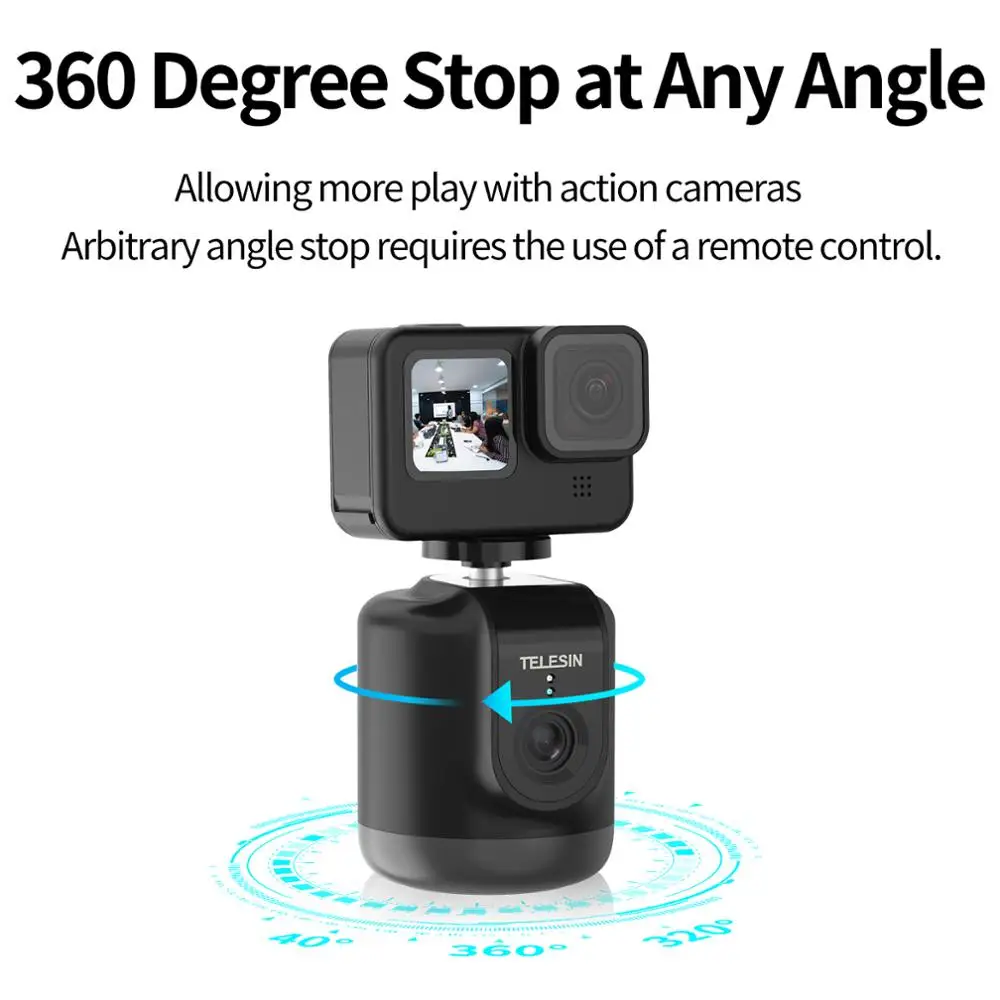 TELESIN интеллектуальная селфи съемка Gimbal 360 автоматическое отслеживание лица для