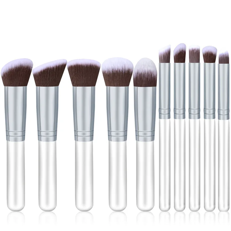 10 шт. набор кистей для макияжа Профессиональная Пудра основа век кисти | Красота и