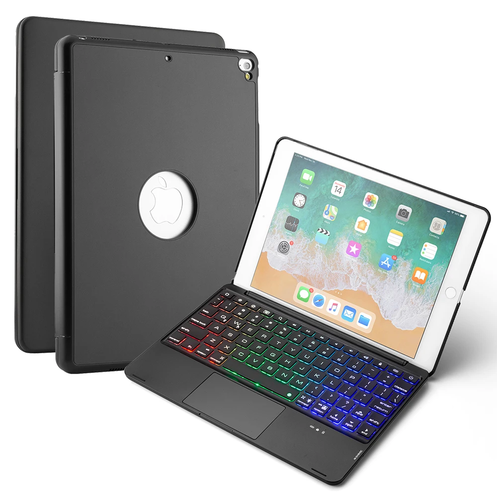Для iPad 9 7 2018 2017/ Pro 7/iPad Air 1 2 Bluetooth США клавиатура с трекпадом цветов подсветка