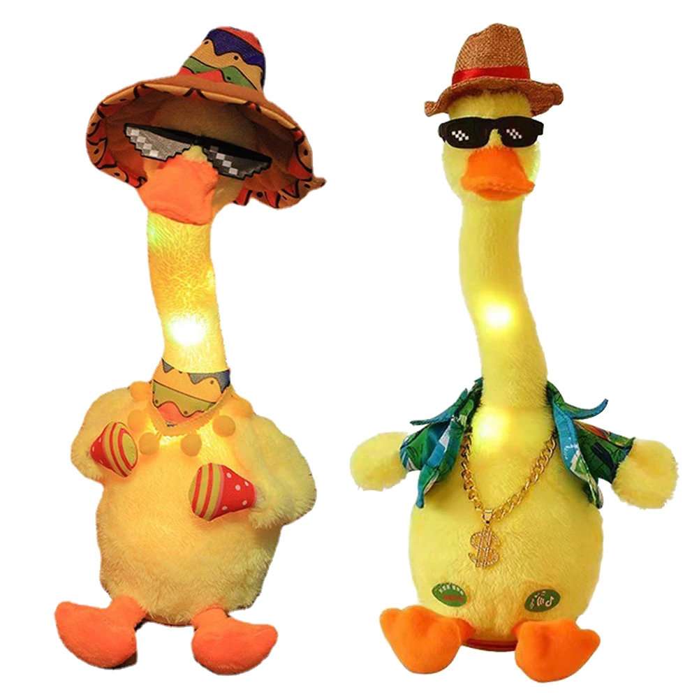 

Танцующая утка, Электронная плюшевая игрушка, мягкая плюшевая кукла, детская утка, которая может петь и танцевать, Интерактивная игрушка мл...