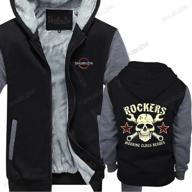

hot sale winter hoodie male high quality hooded jacket ROCKERS WORKING CLASS HEROES mens bigger size sweatshirt cotton hoody