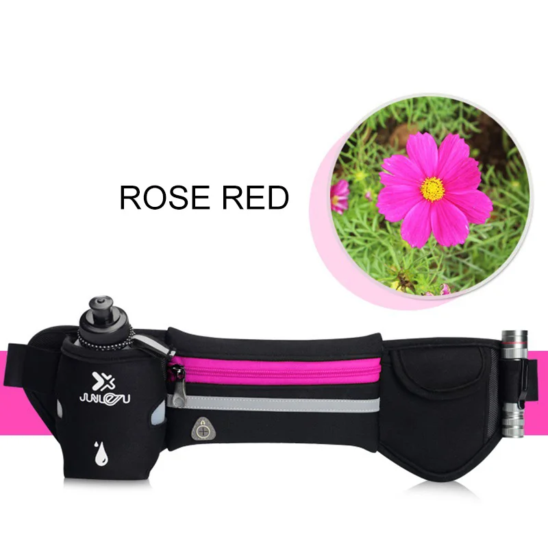 Rose Red Сумка для бега, Беговая, марафонская, на открытом воздухе, Спортивная, многофункциональная, спортивная сумка, сумка для мобильного телефона, портативный чайник - Цвет: Rose Red
