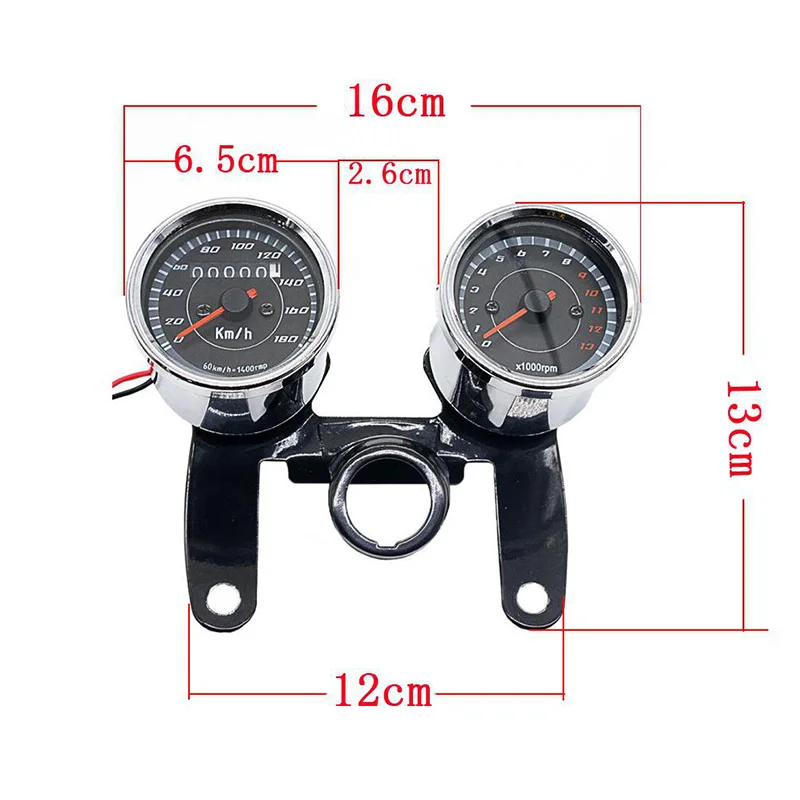 Motorcycle LED Instrument Mechanics Tachometer Speedometer Gauge Scooter for Honda Cm125 Cbt125 Kawasaki Suzuki GN125 150 Retro |