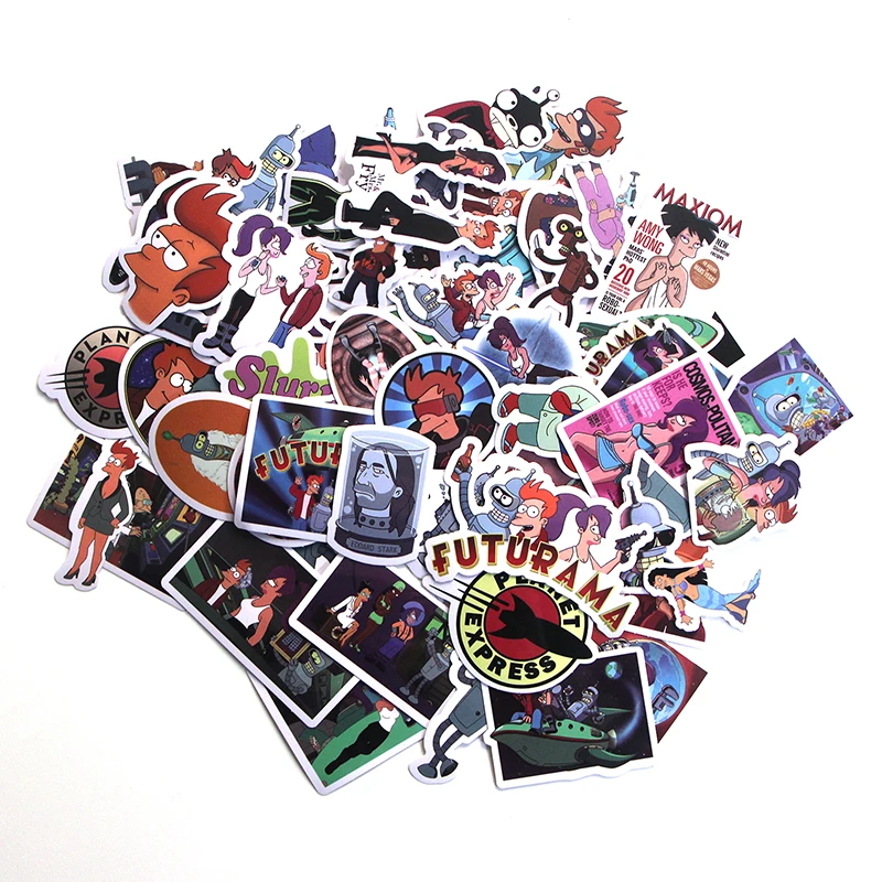 L3395 69 шт. ТВ-шоу Futurama DIY граффити скейтборд ноутбук значок мотоциклетные сумки для багажа аксессуары
