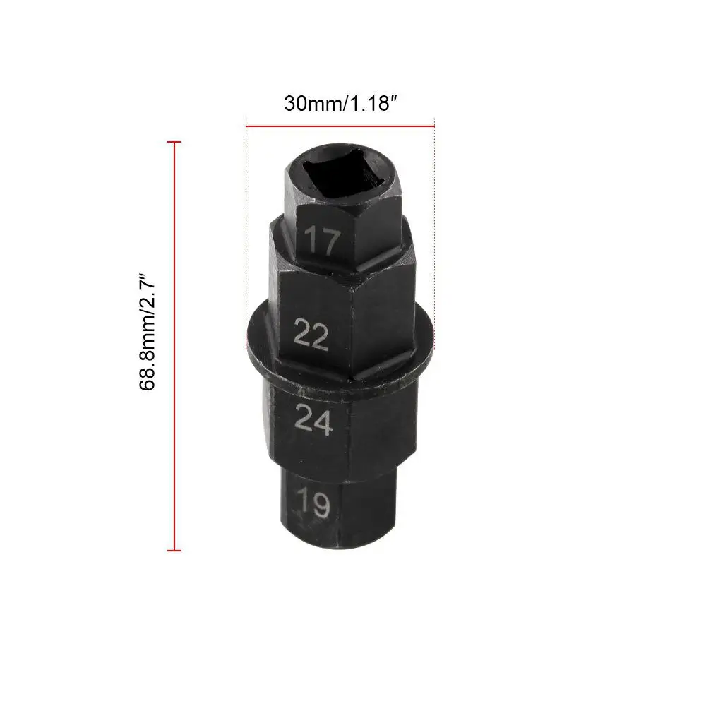 

Motorcycle Front Rear Wheel Axle Hex 17 19 22 24mm Axle Hex Spindle Driver Removal Tool for Honda/Kawasaki/Suzuki/Yamaha