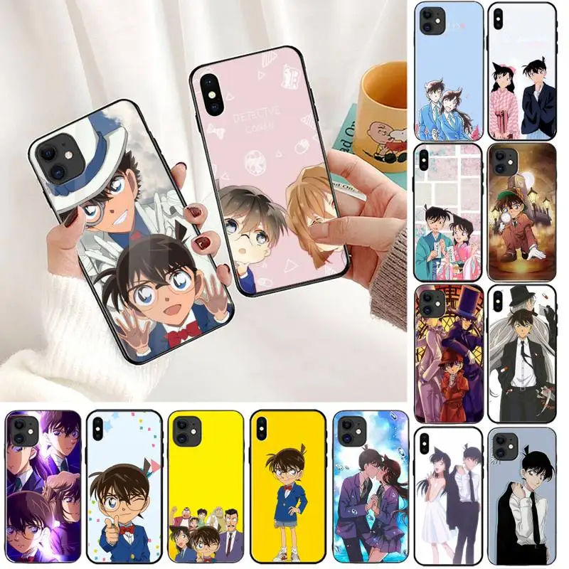 

YNDFCNB Detective Conan Soft Phone Case Cover For iphone 13 11 8 7 6 6S Plus X XS MAX 5 5S SE 2020 XR 11 pro 12 12 proCover