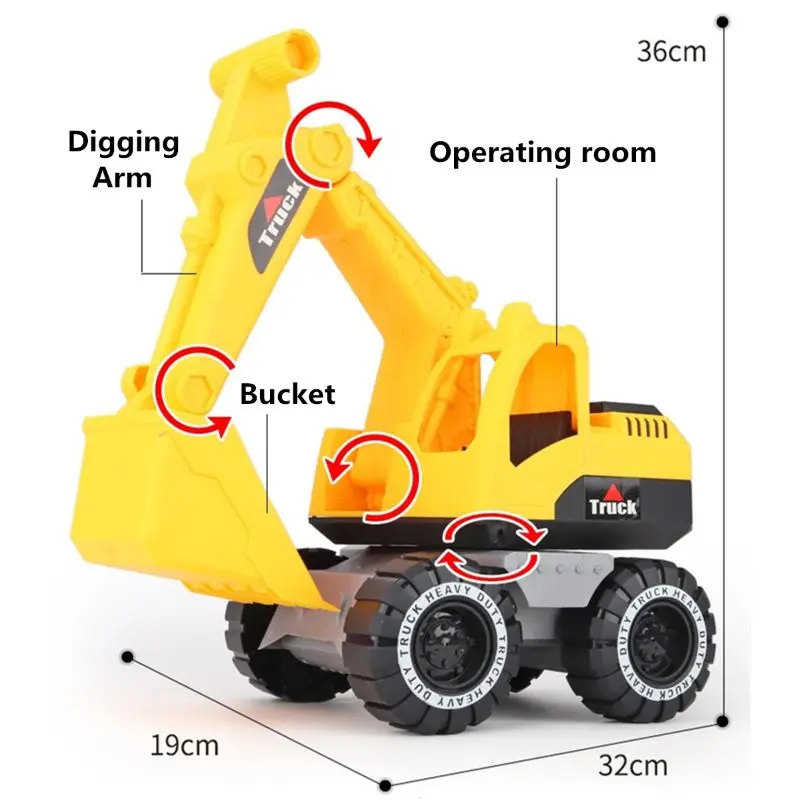 

HBB 1PC Baby Classic Simulation Engineering Car Toy Excavator Model Tractor Toy Dump Truck Kids Toy Vechle Model Gifts 9 Types