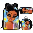 Детские сумки для начальной школы для девочек-подростков, милые черные школьные портфели с 3D-принтом в африканском стиле для девочек-подростков