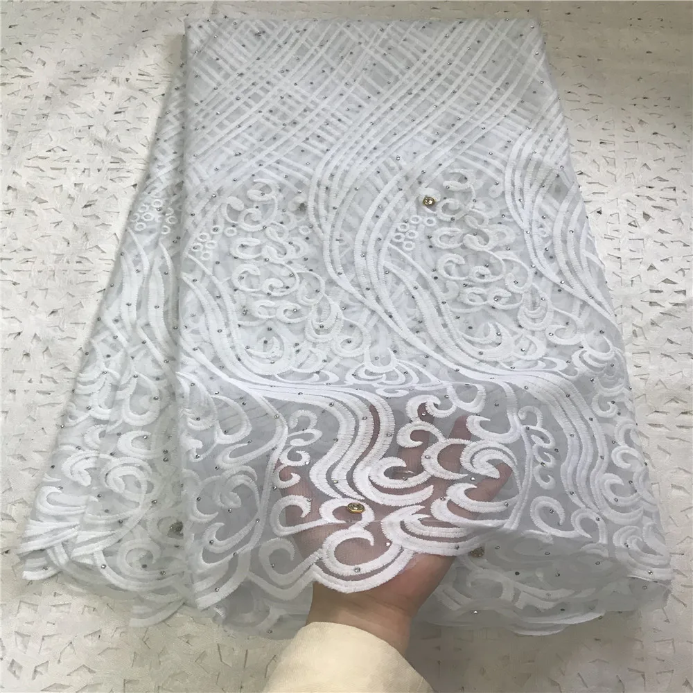 Белый цвет высокое качество последняя мода вышивка французское кружево оптовая