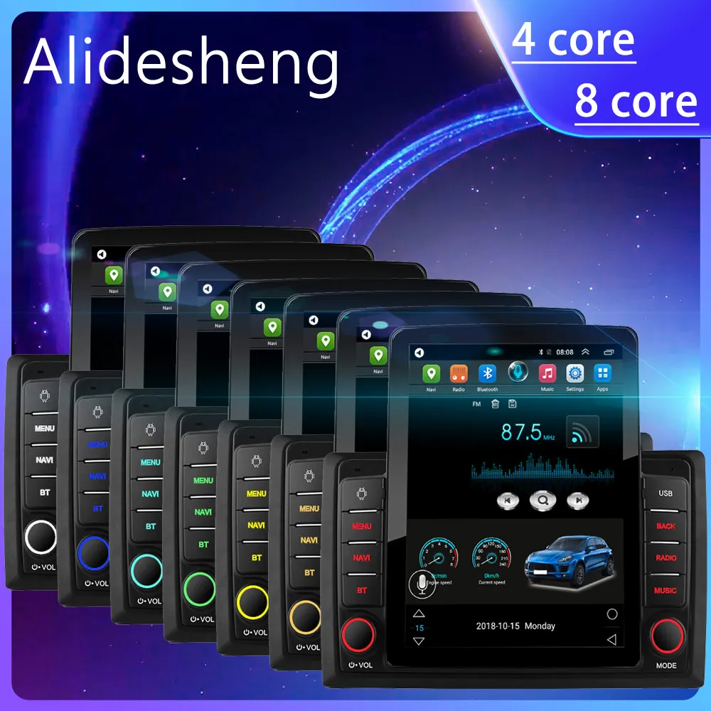9.5 &quot Inch 2Din Android Car Radio Multimedia for 9 &quot/10&quot frame Tesla Style Vertical Screen For VW Nissan Hyundai Kia Toyota LADA |