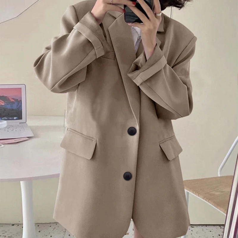 Женский офисный свободный Блейзер Sungtin куртка для женщин весна-осень 2021