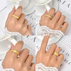 Модное Золотое минималистичное кольцо QIMING для женщин, богемное винтажное металлическое кольцо на костяшки пальцев, ювелирные изделия для вечеринки
