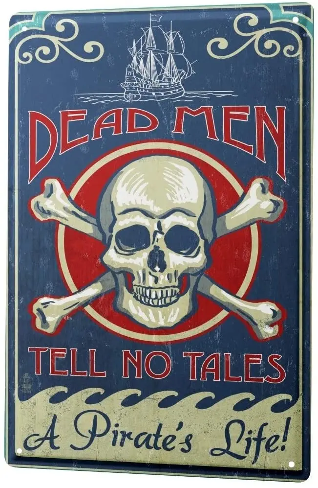

SINCE 2004 Tin Sign Metal Plate Decorative Sign Home Decor Plaques Nostalgic Pirates