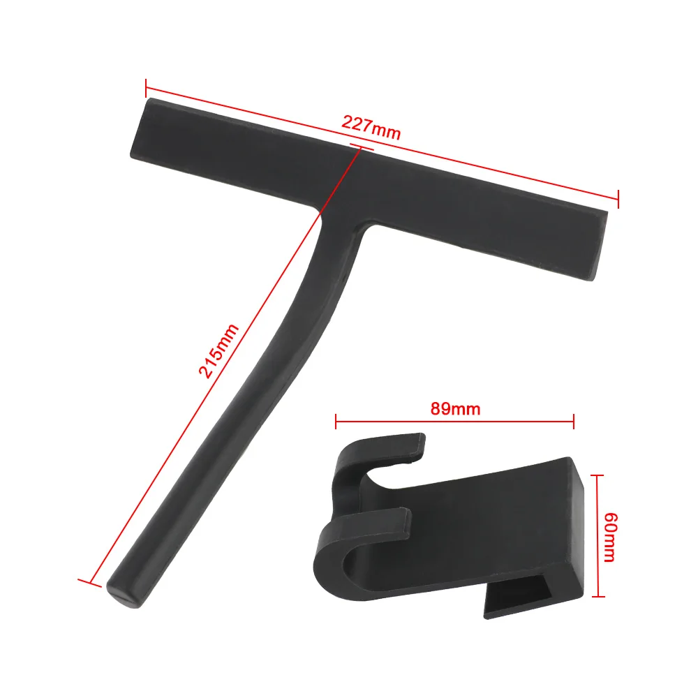 

Window Glass Wiper Shower Squeegee with Silicone Blade & Holder Hook for Bathroom Kitchen Car Glass Cleaner Scraper