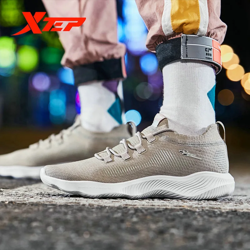 Xtep мужские кроссовки для бега Весна Новые легкие амортизирующие сетчатые модные