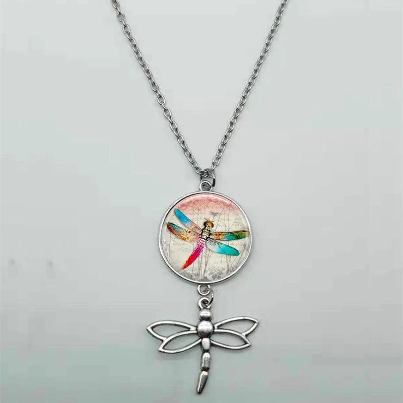 Новинка 2020 года модная подвеска в виде насекомого мистической синей стрекозы для