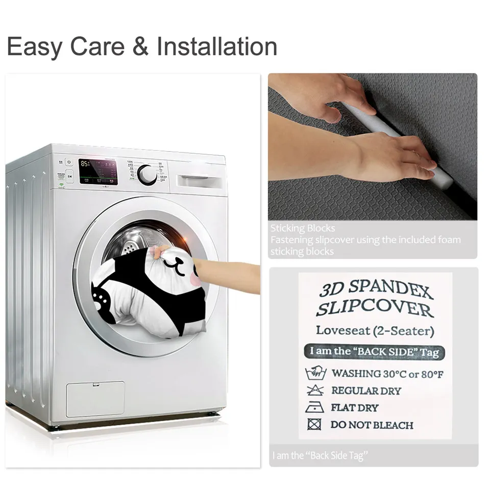 Постельное белье на выход чехол для дивана с пандой изображением животных из