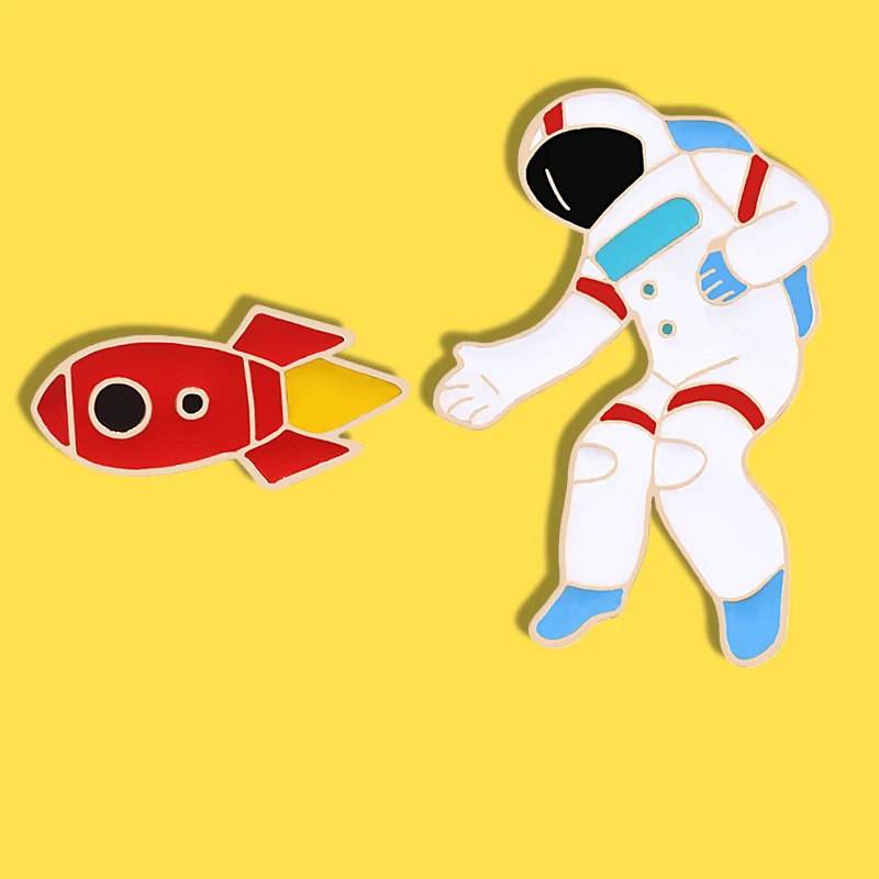 Космическая коллекция для путешествий мультяшная ракета космонавт брошь сумка