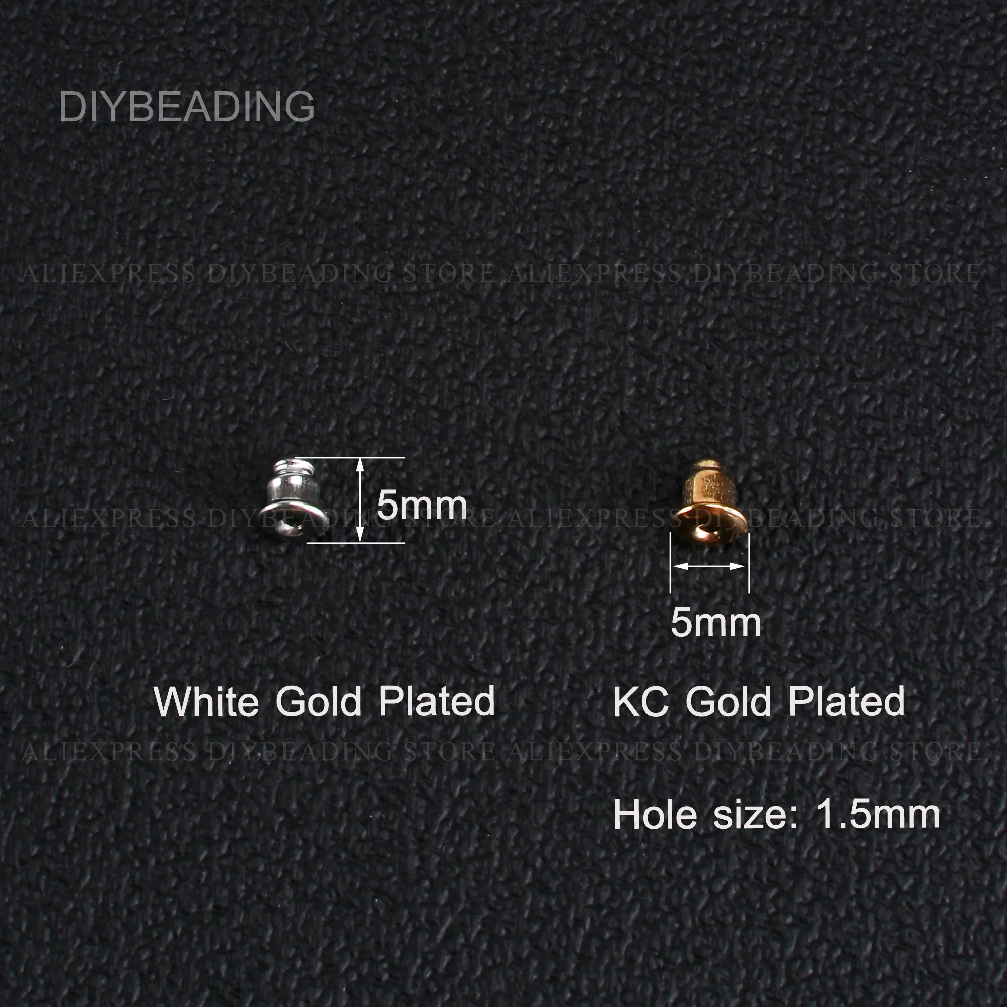 Заглушки для сережек 100-1000 шт. из белого золота латунь с гальваническим покрытием