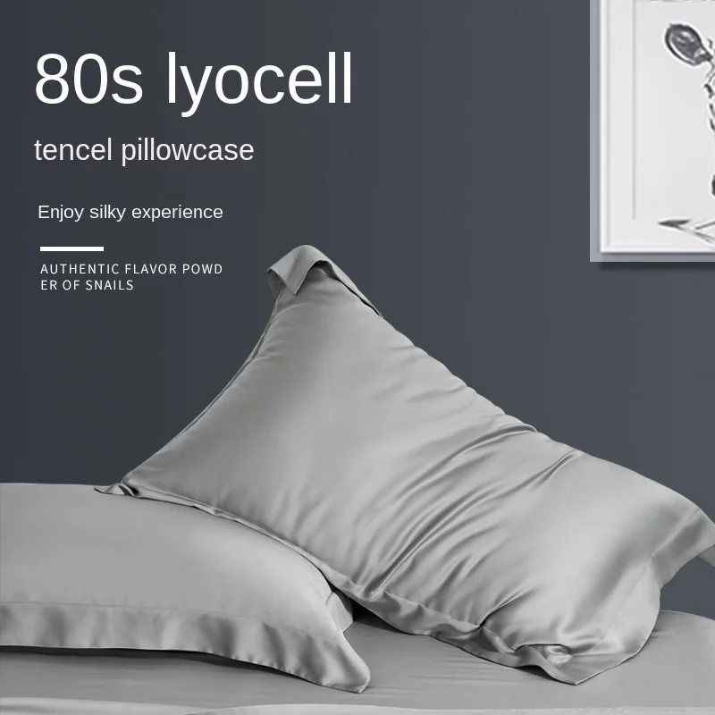 

80 Pcs Tencel Pillowcase Summer Cool Feeling One-Pair Package Ice Silk Pillow Case Silk Solid Color Pillow Silk Pillowcase