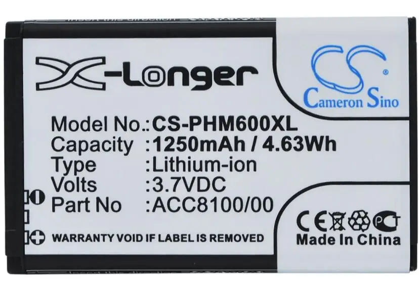 

cameron sino 1250mah battery for PHILIPS DPM6000 DPM7000 DPM8100 DPM8500 Pocket Memo DPM6000 DPM7000 DPM8000 8403 810 00011