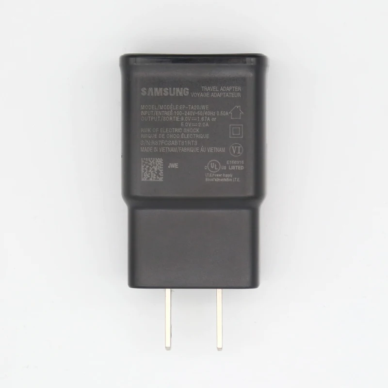 US Charger Оригинальное Адаптивное быстрое зарядное устройство samsung для Galaxy s10 s10e S8 S9 Plus Note 8 9 A3 A5 A7 USB настенный адаптер для быстрой зарядки - Тип штекера: US Charger