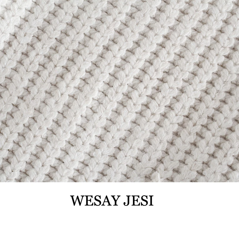 

WESAY JESI Spring Women Fashion Sweet Knitting Sweater Casual Femme O-neck Long Sleeve Pullover Lady Ruffle Decoration Cute Tops