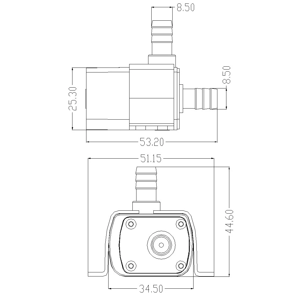 Погружной водяной мини-насос для аквариума 12 В постоянного тока 4 8 Вт насос и