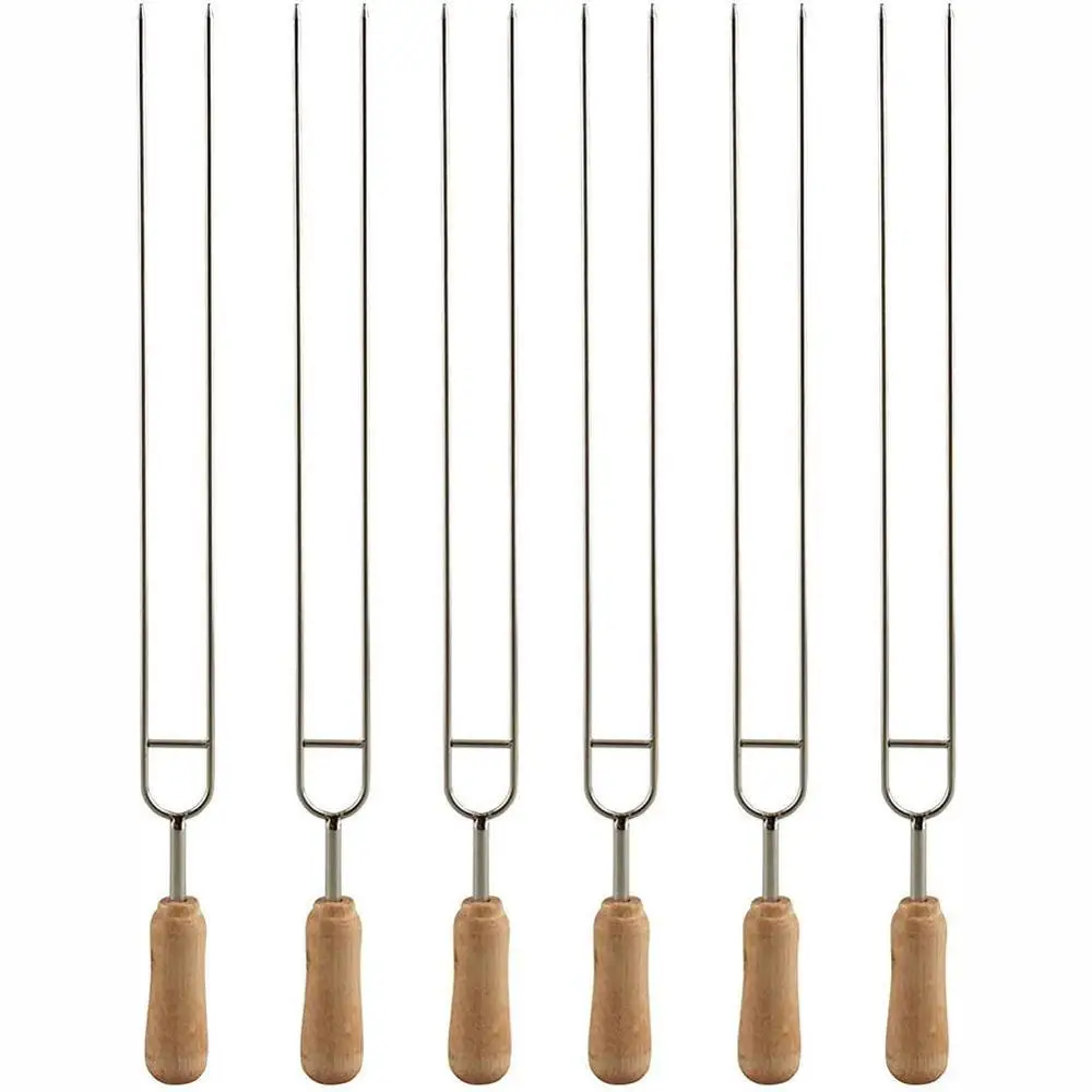 6 шт. стальные U образные паяльные игла вилка для барбекю гриль шпажки