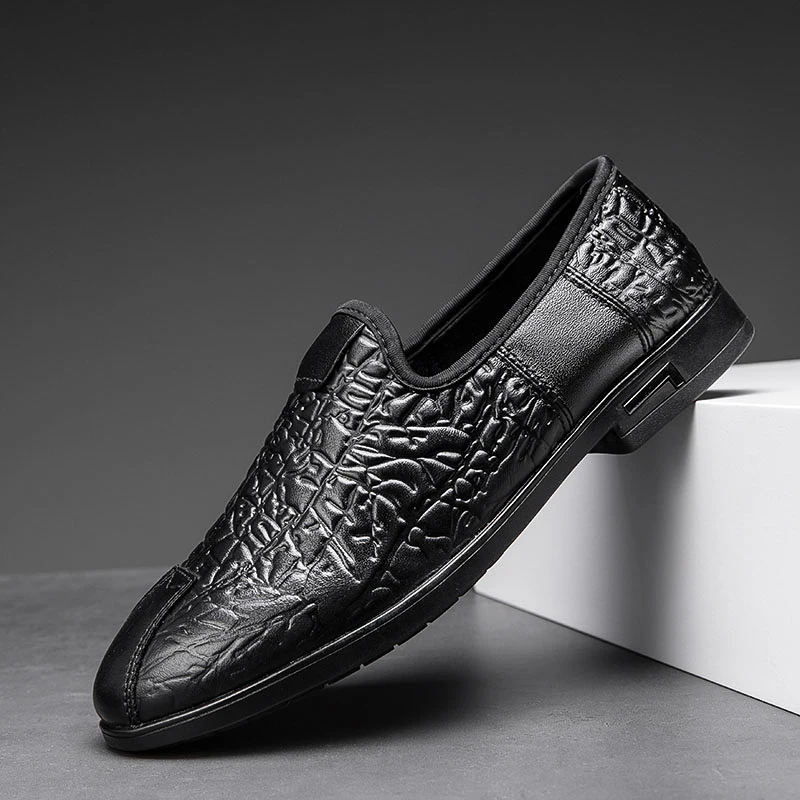 

Casual Shoes Men Fashion Men Casual Shoes Leather Spring Zapatos Hombre Cuero Fashion Flat Leisure Black Men's Mens Man