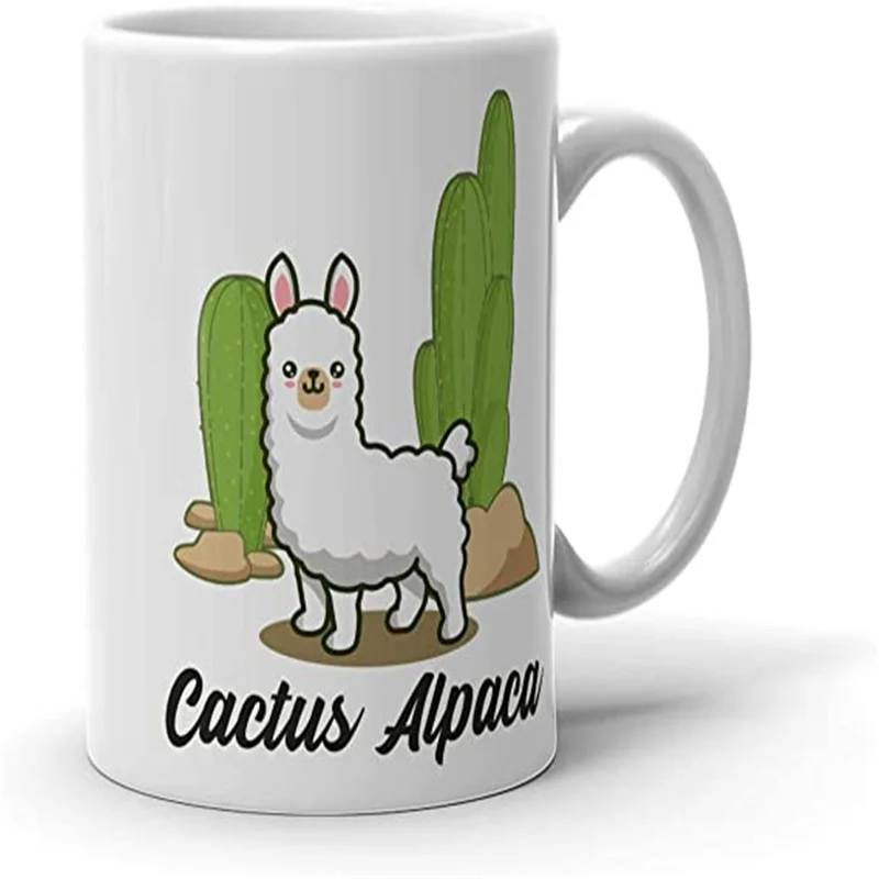 Белая кружка &quotкактус&quot 11 унций | Дом и сад