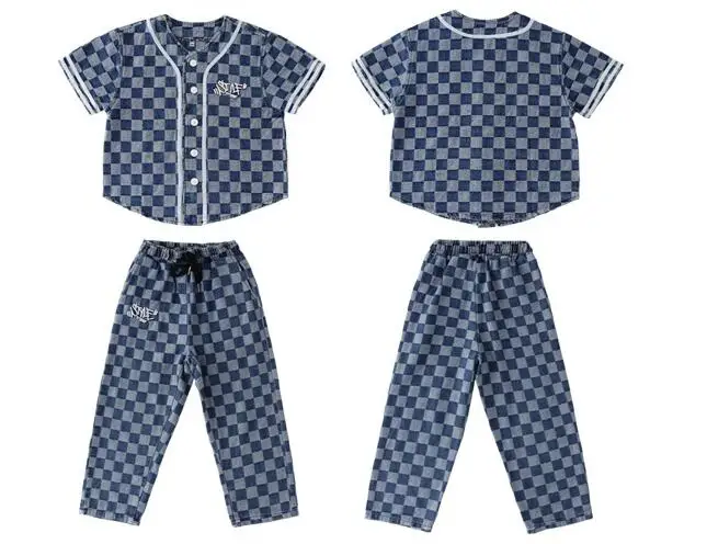 Джазовая футболка для бальных танцев девочек и мальчиков штаны детская одежда в