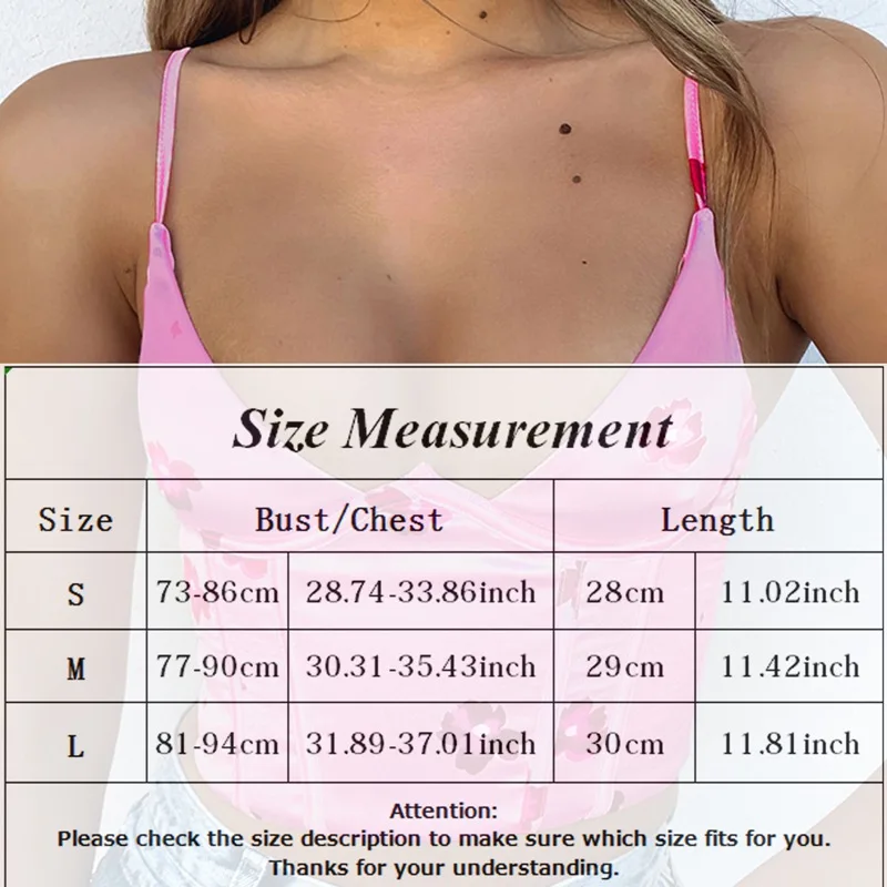 

Tank Top Women 2021 Summer Deep V Neck Satin Corset Top Floral Print Clothes Club Women Sexy Crop Tops Lady Streetwear