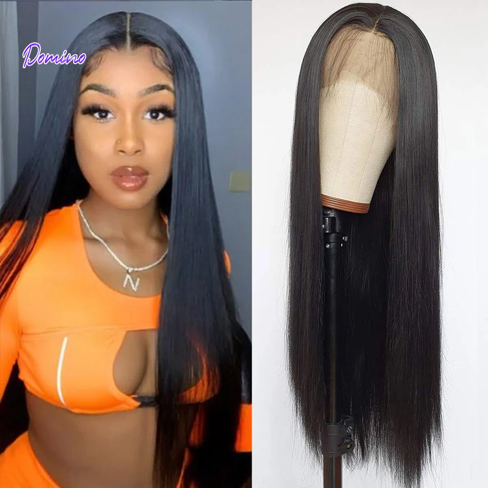 

Straight Lace Front Human Hair Wigs For Women 13X4 Lace Frontal Wig Brazilian Straight Lace Closure Wig 4X4 Lace Wig Domino Hair