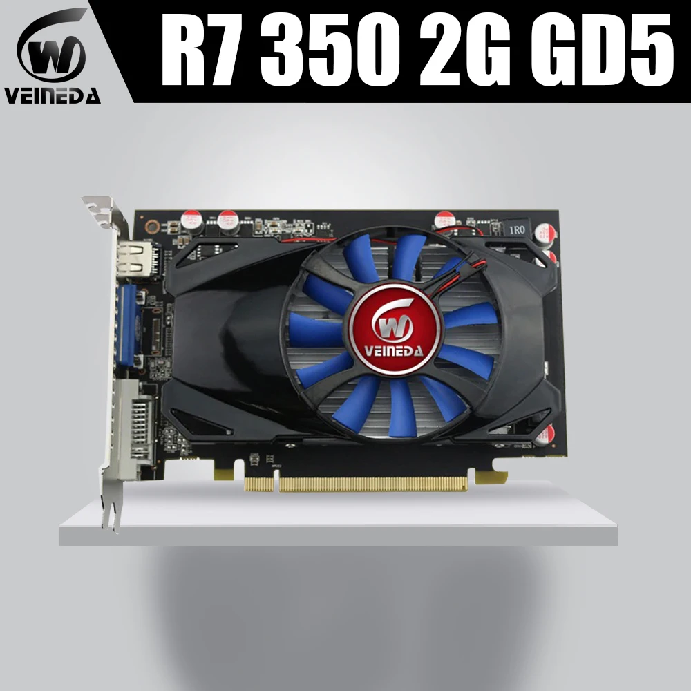Видеокарта Veineda R7 350 2 ГБ GDDR5 128 бит видеокарта видеокарты для NVIDIA Geforce 2 Гб R7 350