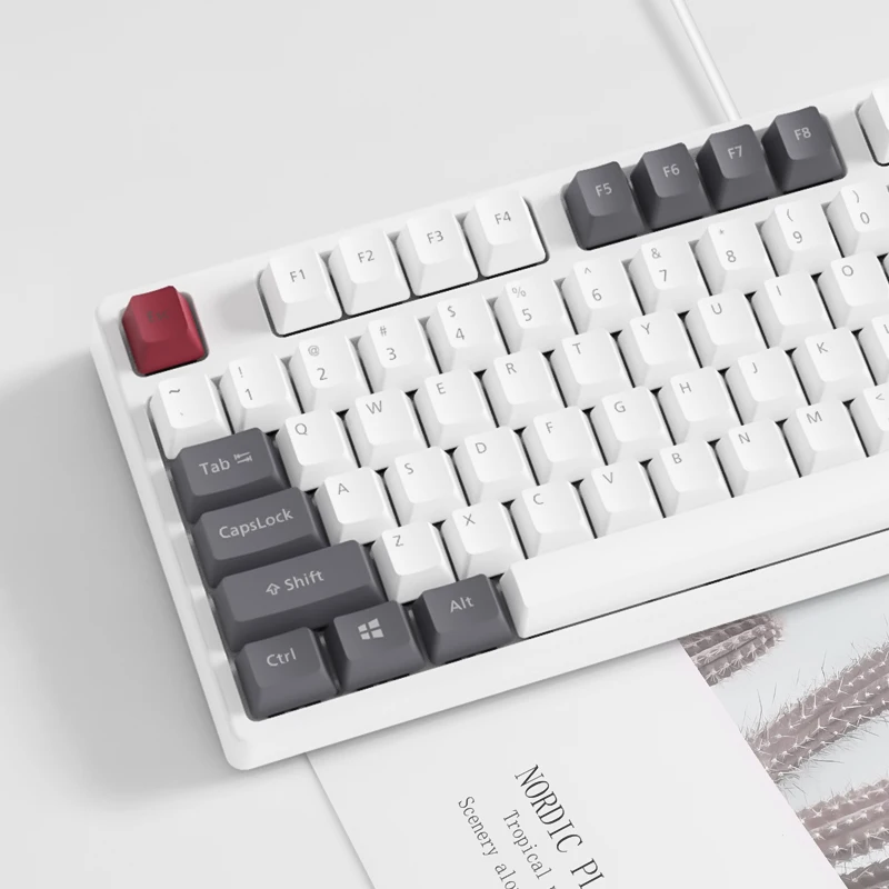 

RK987 mechanical keyboard 87 keys/104 keys wired gaming backlight real mechanical pbt side engraved keycap cherry axis female