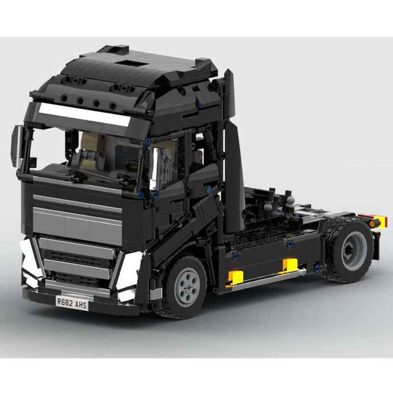 

MOC transport trailer head block inserted into educational toys compatible with Lego Volv FH106