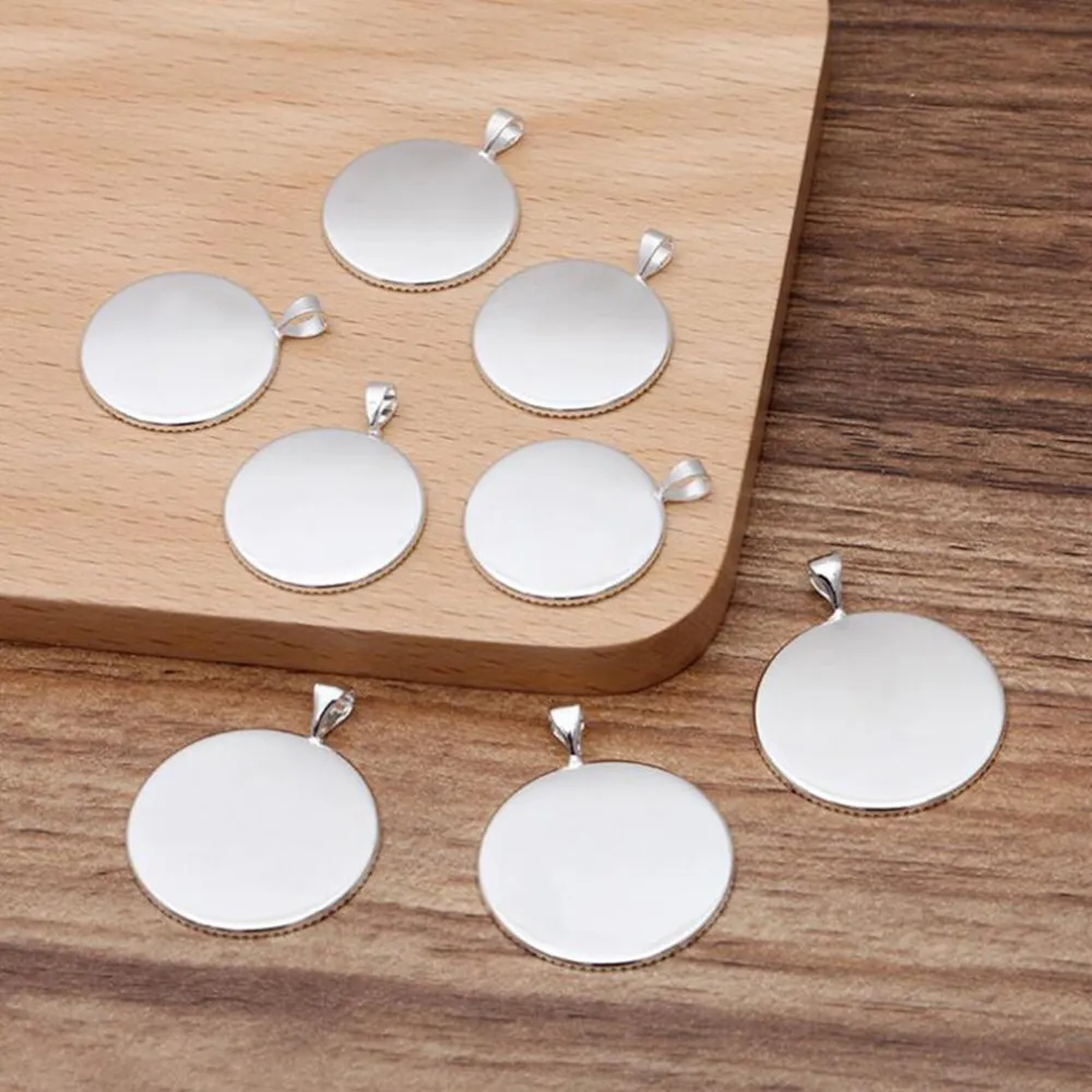 200 шт посеребренные в 20 мм 25 лоток для зубцов с подвеской-Бейл ободок кабошона |