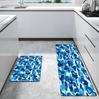 blue home kitchen carpet oriental portable prayer mats anti slip rectangular living room rug hallway entrance floor mat doormat