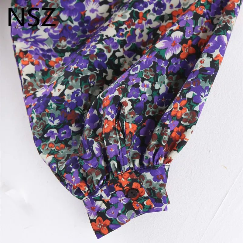 Женское платье туника с цветочным принтом NSZ свободное повседневное короткое