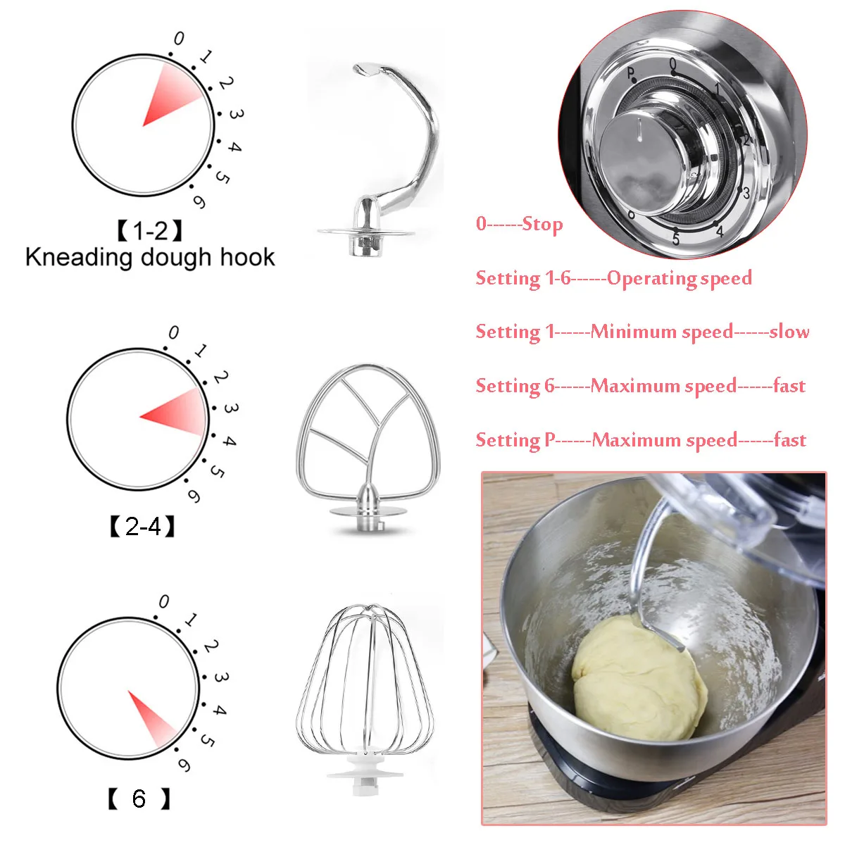 

10L Food Processor 2000W Super Power Automatic Blender Kitchen Stand Food Mixers Cream Dough Mixer Egg Whisk Cake Bread Maker