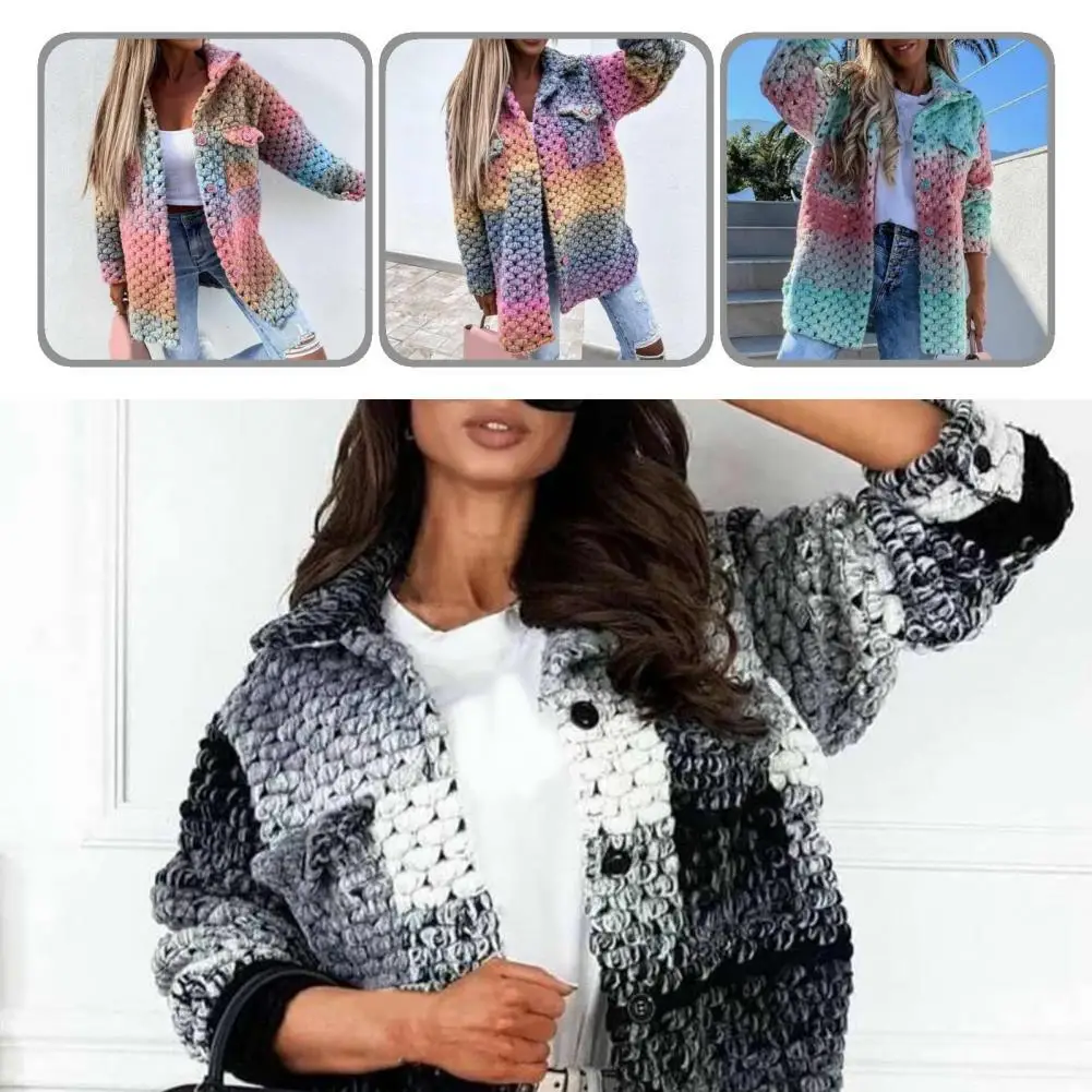 

Autumn Jacket Comfy Winter Coat Autumn Winter Single Breasted Attractive Pockets Single Breasted Coat