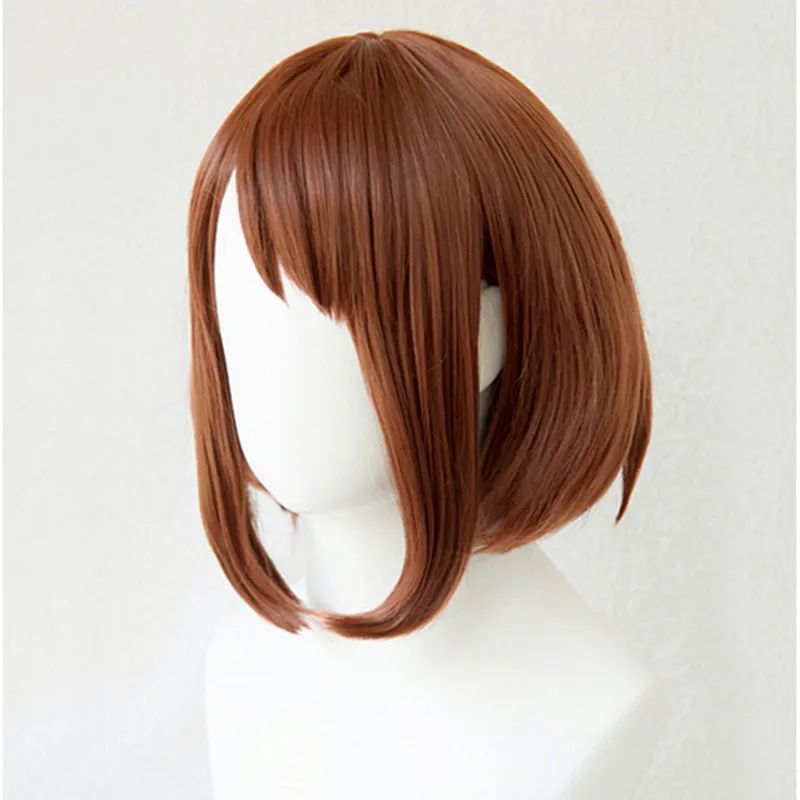 My Hero Academy Boku no Hiro Akademia Uraraka Ochako короткий коричневый Bobo термостойкий косплей костюм